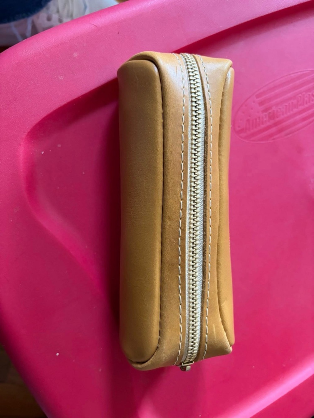 mango ballpark portland Leather Zip Pouch